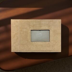 9 1/2” x 14 1/2” Tan Suede Photo Album